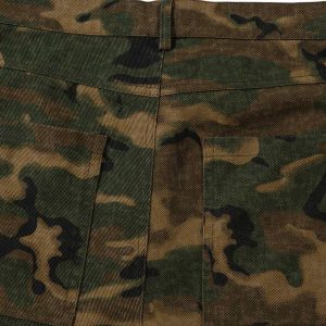 Concert Outfit Street Camouflage Multi Pocket Cargo Pants