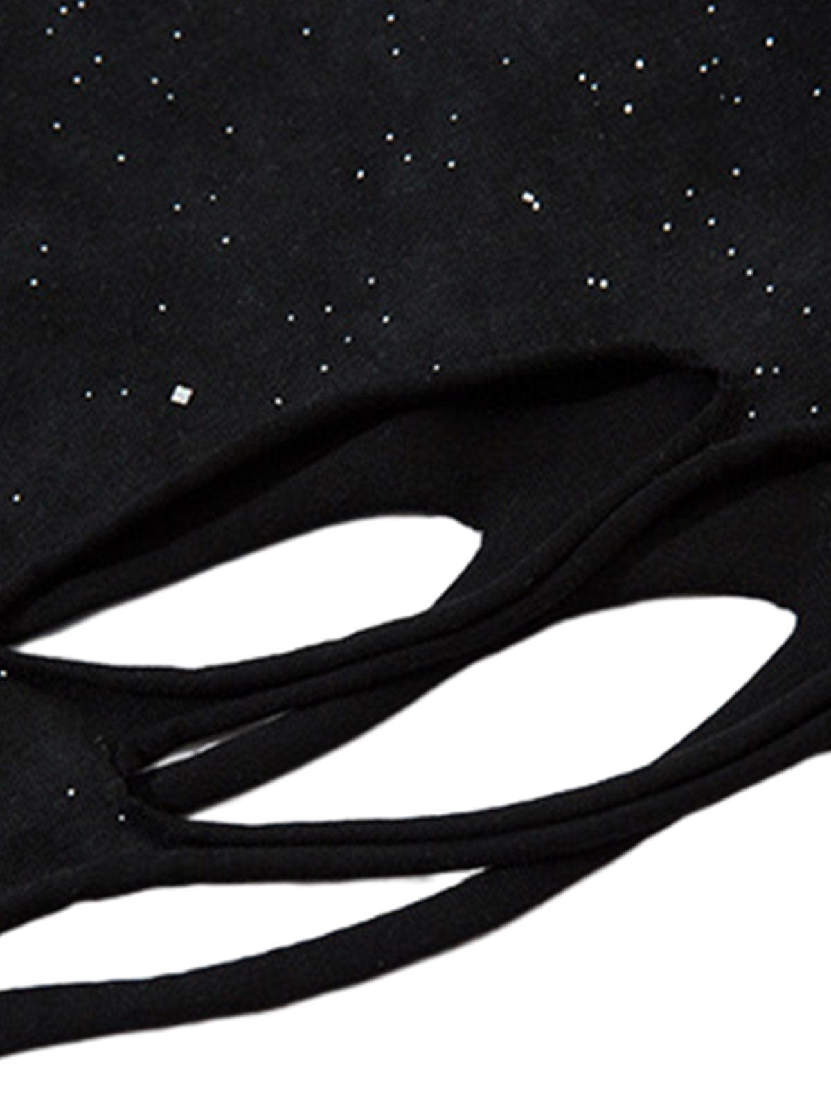 Concert Outfit Street Chain Waistcoat Ripped Vest Concert Outfit Street Chain Waistcoat Ripped Vest