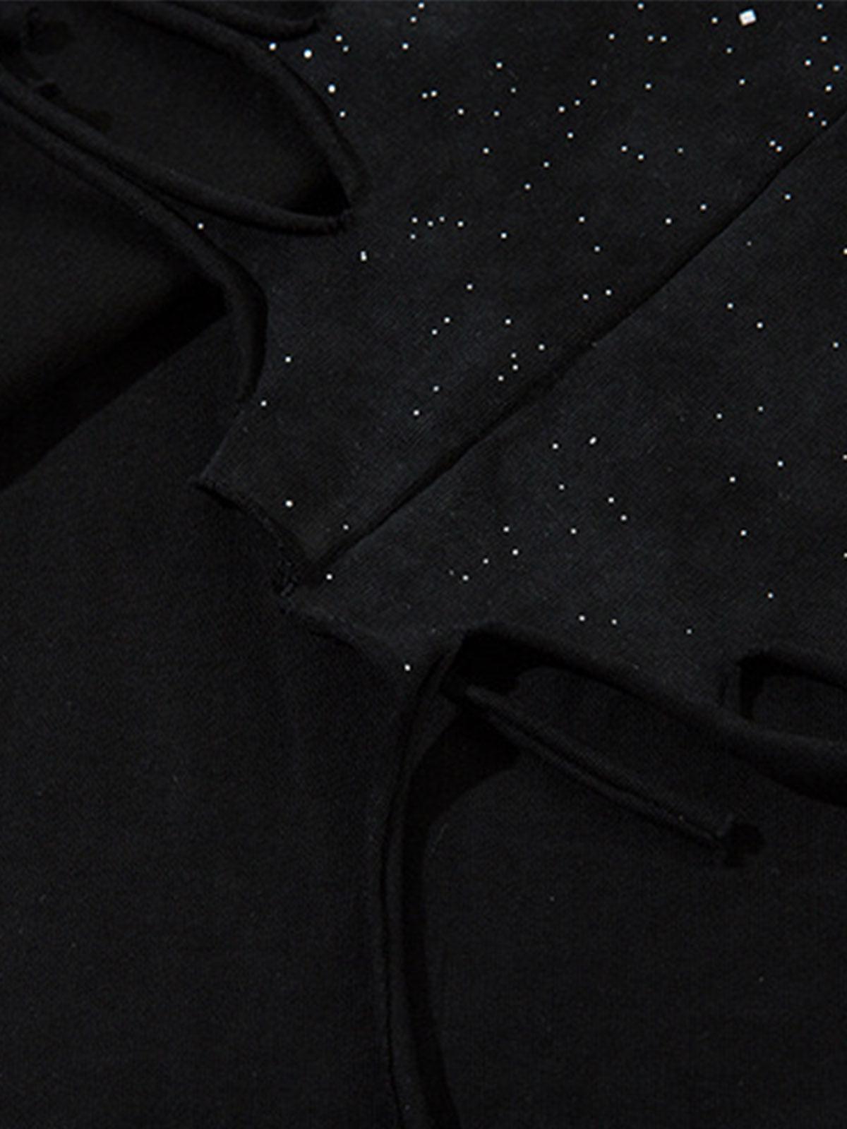 Concert Outfit Street Chain Waistcoat Ripped Vest Concert Outfit Street Chain Waistcoat Ripped Vest