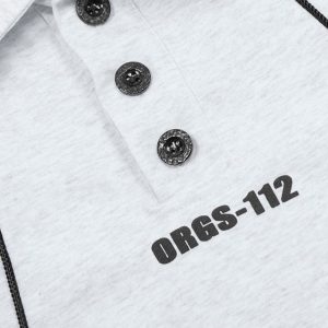 Concert Outfit Street Contrast Panel Polo Shirt