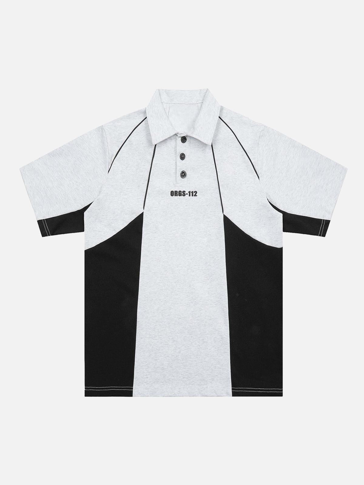 Concert Outfit Street Contrast Panel Polo Shirt Concert Outfit Street Contrast Panel Polo Shirt