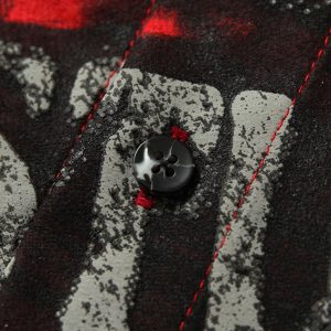 Concert Outfit Street Creative Pin Print Plaid Shirt