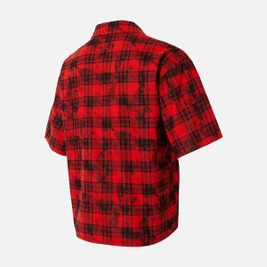 Concert Outfit Street Creative Pin Print Plaid Shirt