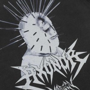 Concert Outfit Street Dark Punk Graphics T-Shirt