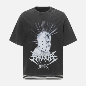 Concert Outfit Street Dark Punk Graphics T-Shirt