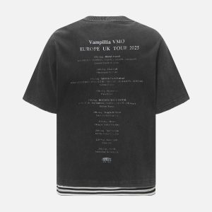 Concert Outfit Street Dark Punk Graphics T-Shirt