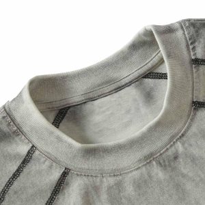 Concert Outfit Street Dirty Dyed Gradient Motorcycle T-Shirt