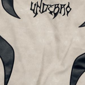 Concert Outfit Street Flame Embroidered Suede Padded Puffer Jacket