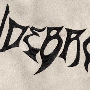 Concert Outfit Street Flame Embroidered Suede Padded Puffer Jacket