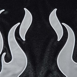 Concert Outfit Street Flame Embroidery POLO T-Shirt