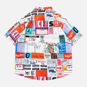 Concert Outfit Street Full Printed Short-Sleeved Shirts