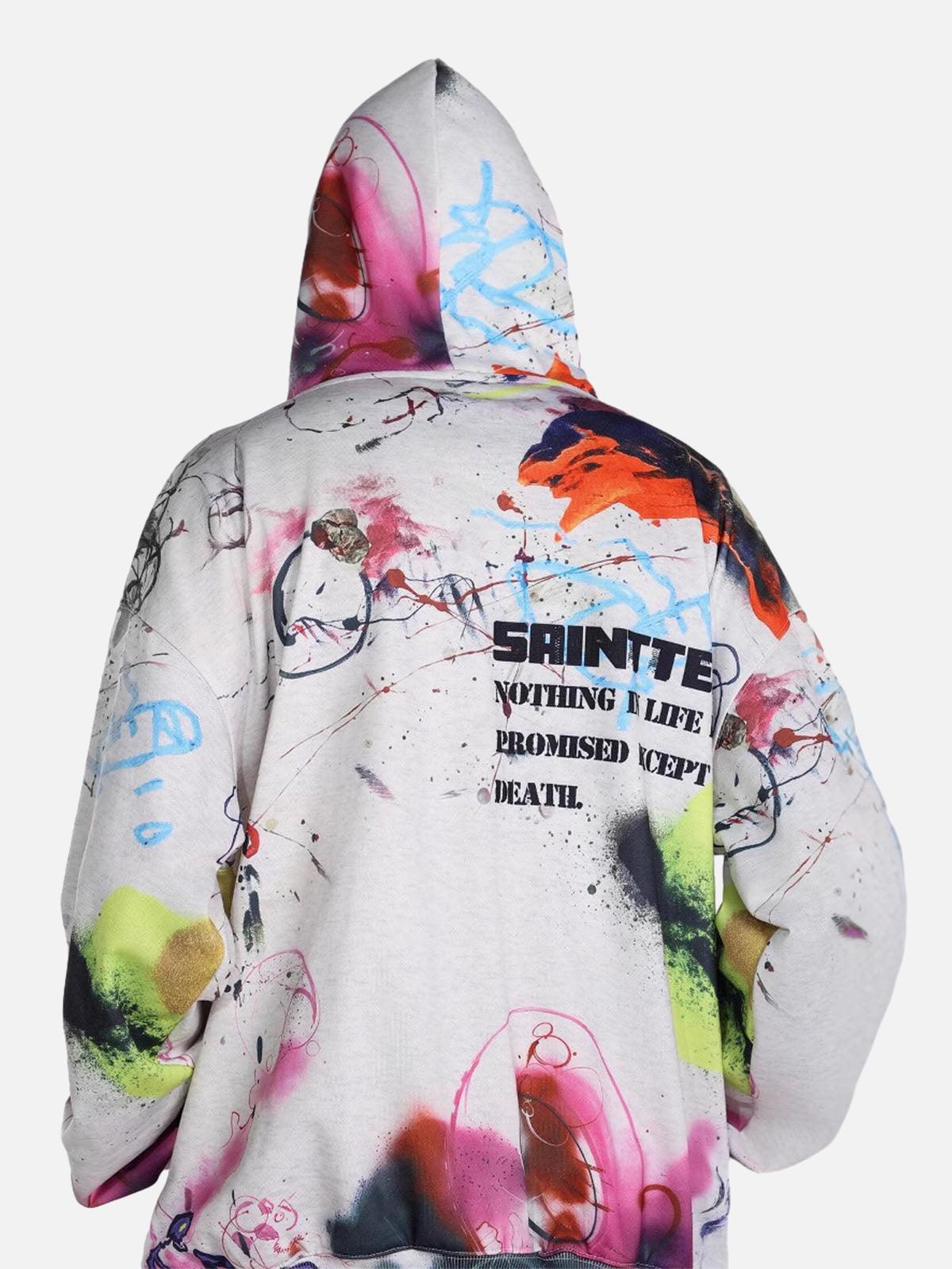 Concert Outfit Street Graffiti Hooded Sweatshirt Concert Outfit Street Graffiti Hooded Sweatshirt