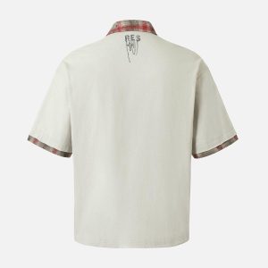Concert Outfit Street Graffiti POLO Lapel Shirt