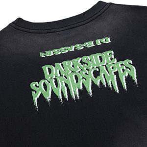 Concert Outfit Street Graphic Spray Print Necklace T-Shirt