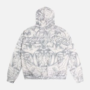 Concert Outfit Street Hand-Painted Zip Up Hoodie