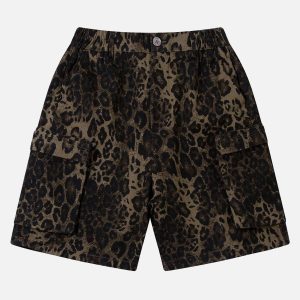 Concert Outfit Street Leopard Print Shorts