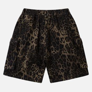 Concert Outfit Street Leopard Print Shorts