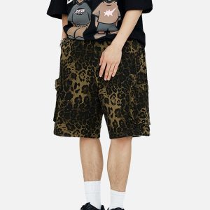 Concert Outfit Street Leopard Print Shorts
