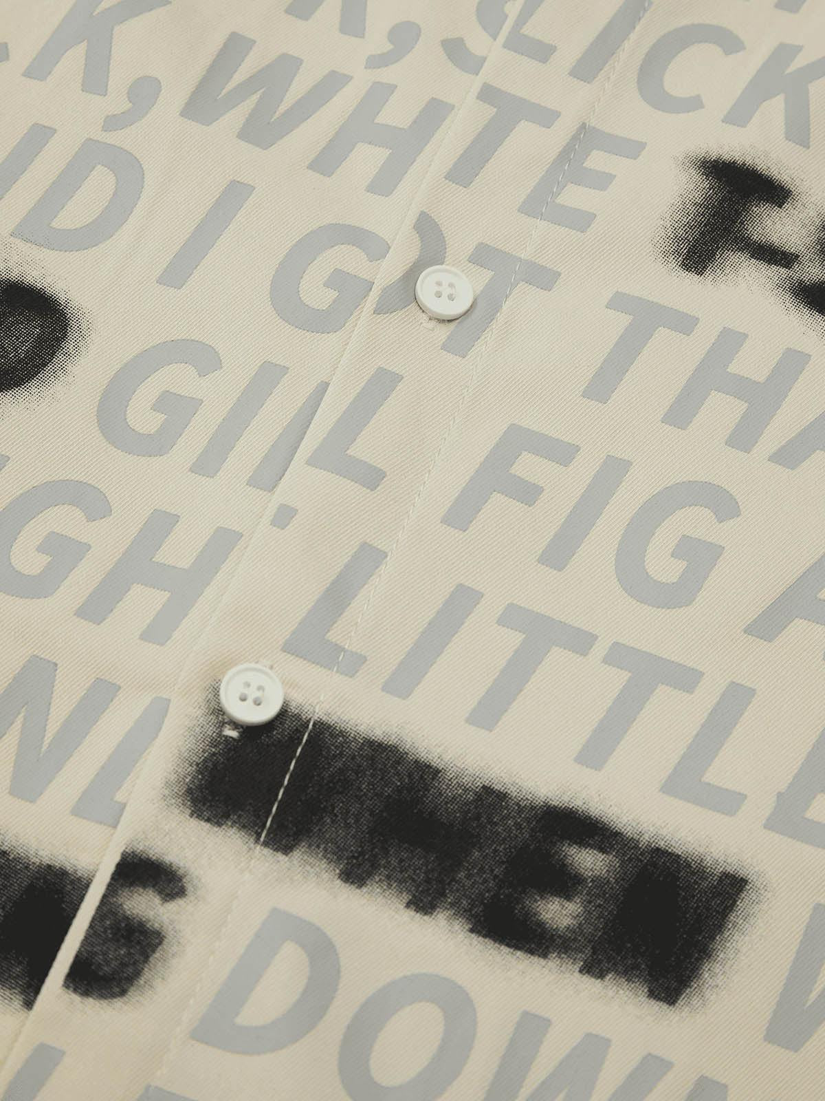 Concert Outfit Street Letter Print Short Sleeve Shirt Concert Outfit Street Letter Print Short Sleeve Shirt