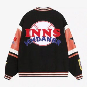 Concert Outfit Street Patchwork Embroidered Baseball Jacket