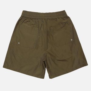 Concert Outfit Street Patchwork Personalized Multi-Pocket Shorts