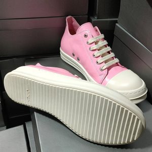 Concert Outfit Street Pink Leather Low-Top Sneakers