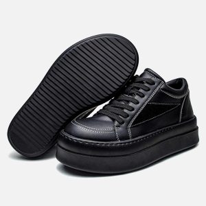 Concert Outfit Street PU Leather Sneakers
