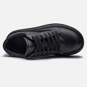 Concert Outfit Street PU Leather Sneakers