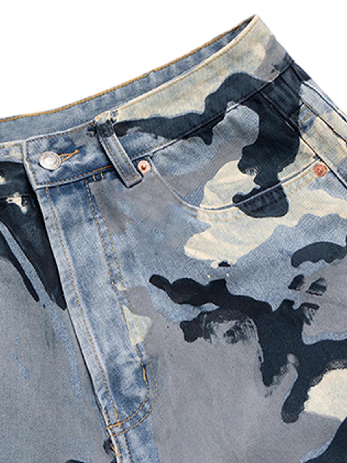 Concert Outfit Street Retro Camouflage Baggy Jeans Concert Outfit Street Retro Camouflage Baggy Jeans