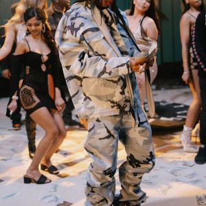 Concert Outfit Street Retro Camouflage Baggy Jeans