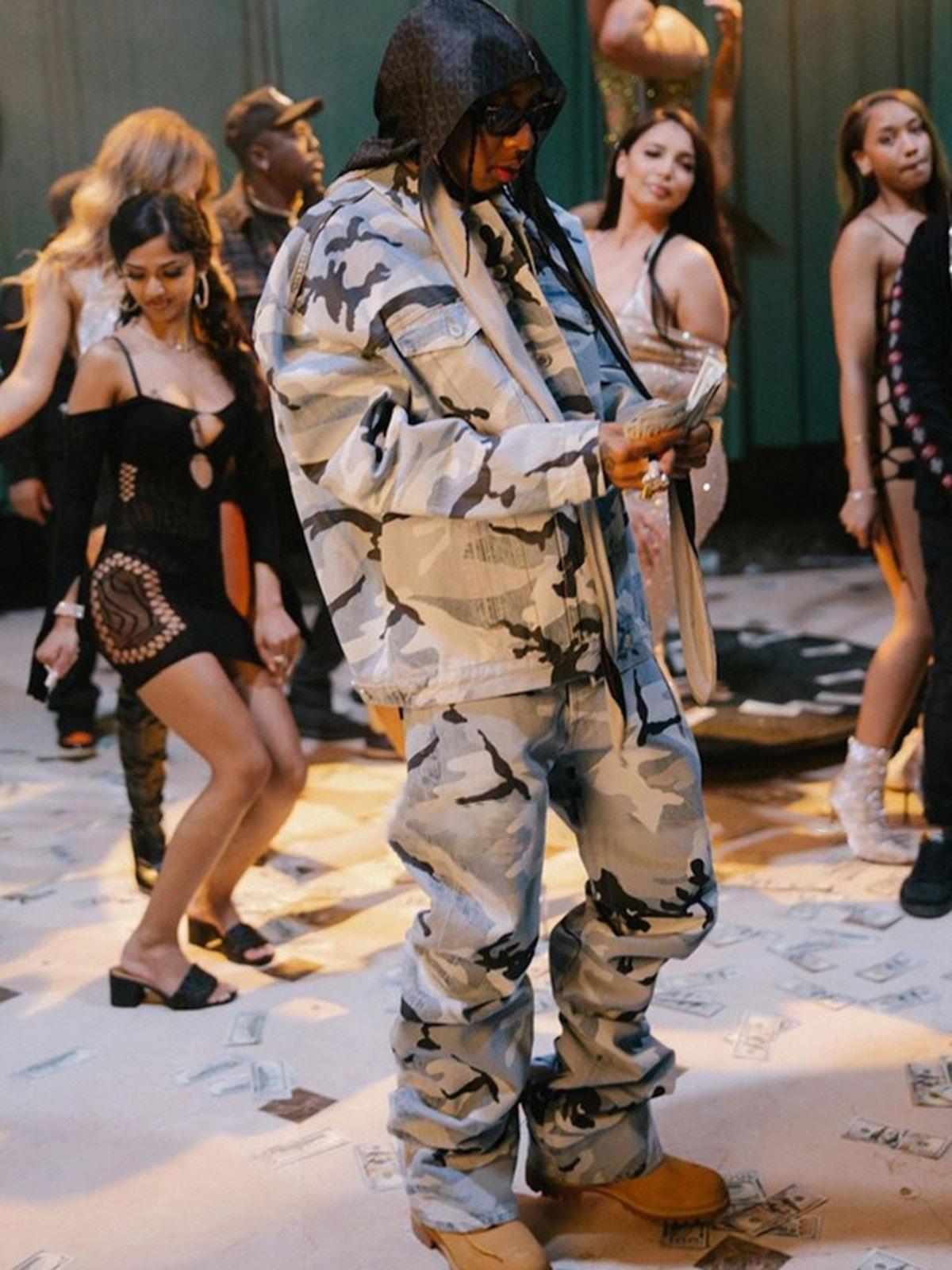 Concert Outfit Street Retro Camouflage Baggy Jeans Concert Outfit Street Retro Camouflage Baggy Jeans