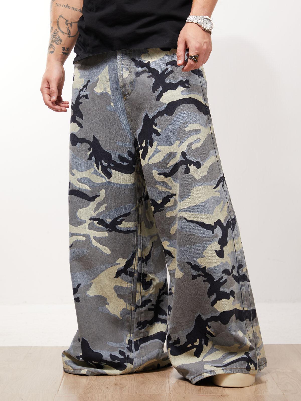 Concert Outfit Street Retro Camouflage Baggy Jeans Concert Outfit Street Retro Camouflage Baggy Jeans