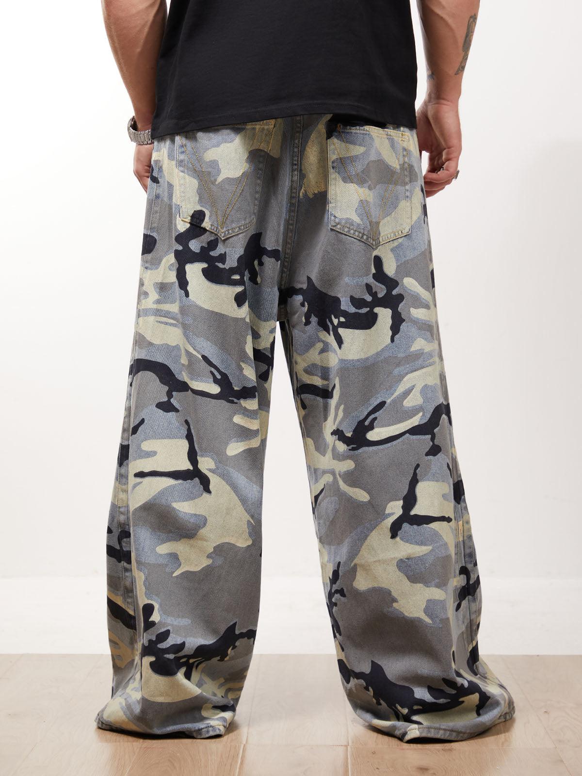 Concert Outfit Street Retro Camouflage Baggy Jeans Concert Outfit Street Retro Camouflage Baggy Jeans