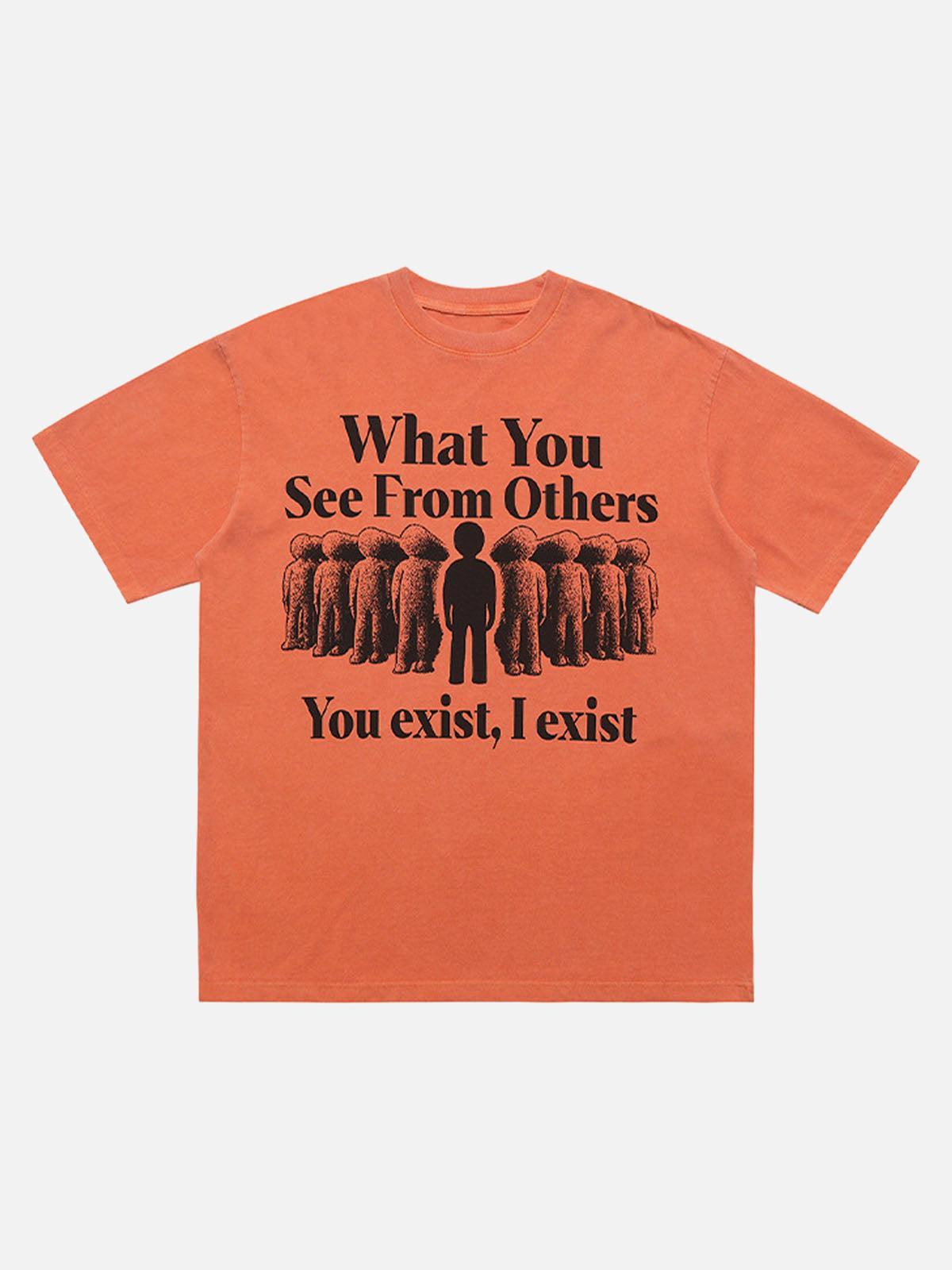 Concert Outfit Street Retro Portrait Letter Print T-Shirt Concert Outfit Street Retro Portrait Letter Print T-Shirt