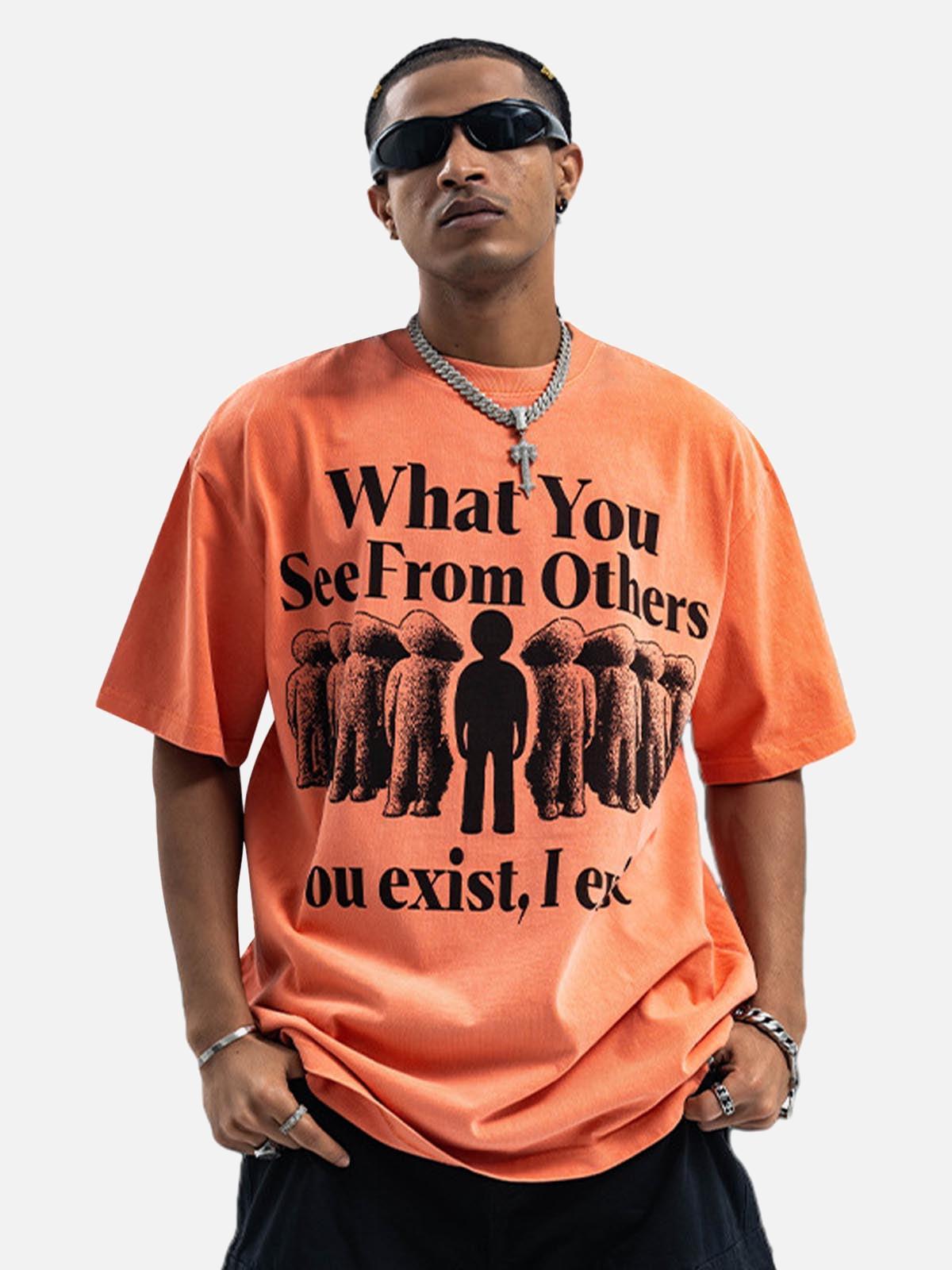 Concert Outfit Street Retro Portrait Letter Print T-Shirt Concert Outfit Street Retro Portrait Letter Print T-Shirt