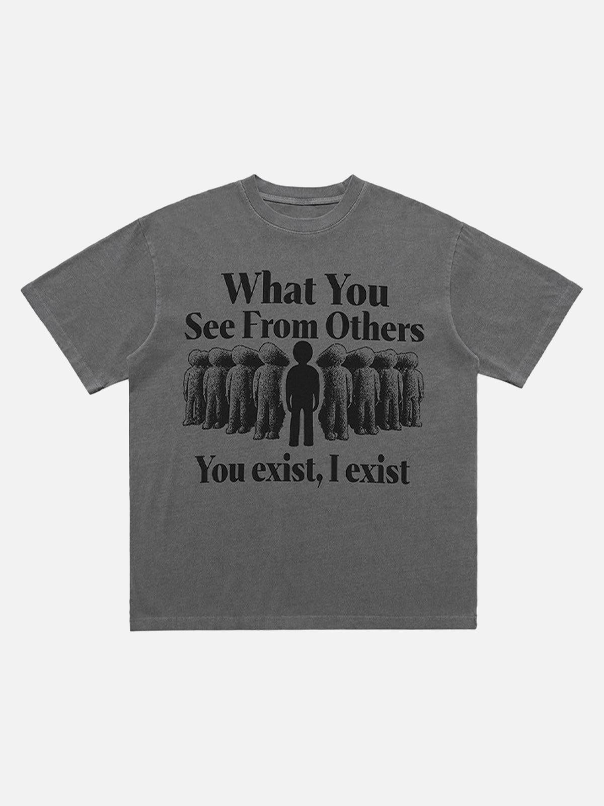 Concert Outfit Street Retro Portrait Letter Print T-Shirt Concert Outfit Street Retro Portrait Letter Print T-Shirt