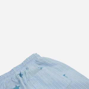 Concert Outfit Street Retro Star Vertical Stripes Trousers