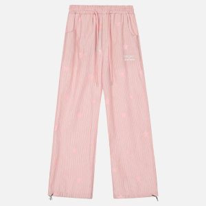 Concert Outfit Street Retro Star Vertical Stripes Trousers
