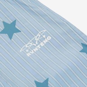 Concert Outfit Street Retro Star Vertical Stripes Trousers