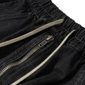 Concert Outfit Street RO Washed Denim Cargo Jort