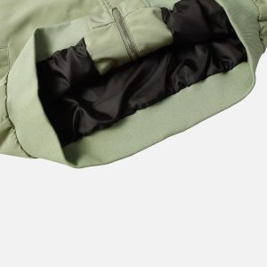 Concert Outfit Street Stars Embroidered Zip-Up Jacket