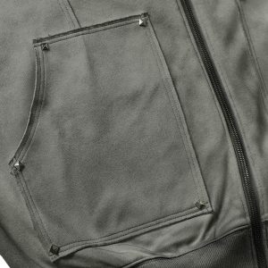 Concert Outfit Street Washed Distressed Stitching Rivet Hooded Jacket