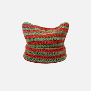 Concert Outfit Stripe Cat Ear Hat