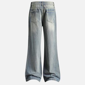 Concert Outfit Stripe Washed Jeans