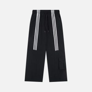 Concert Outfit Striped Draped Sweatpants