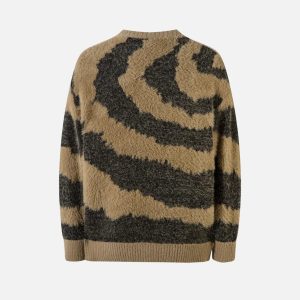 Concert Outfit Striped Knit Sweater