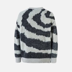 Concert Outfit Striped Knit Sweater