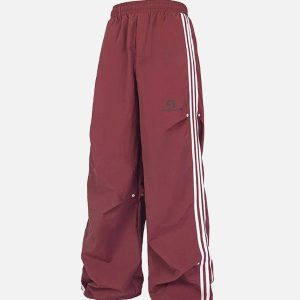 Concert Outfit Striped Pleated Sweatpants