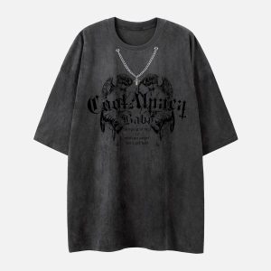 Concert Outfit Suede Angel Print Tee