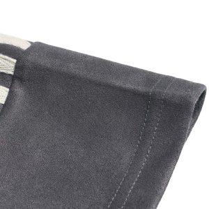 Concert Outfit Suede Contrast Color Spliced Letter Embroidery Oversize T-Shirt